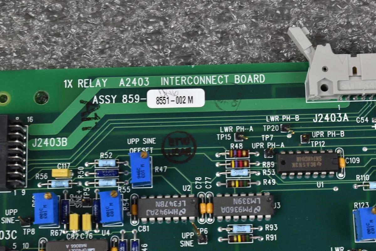 Used ASML 859-8551-002 PCB 1x Relay A2403 Interconnect Board