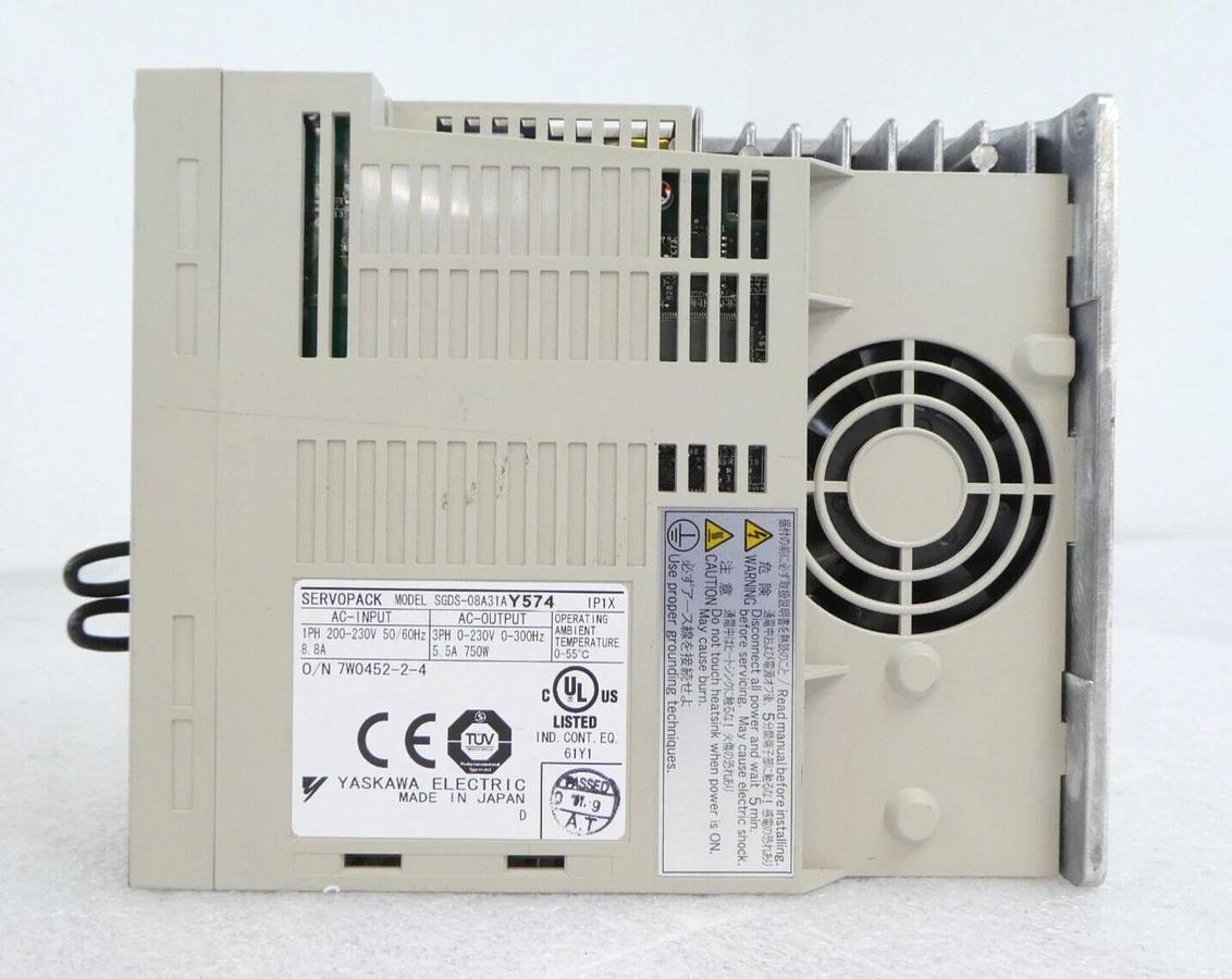 Used Yaskawa Electric SGDS-08A31AY574 Servo Drive SERVOPACK Working Surplus
