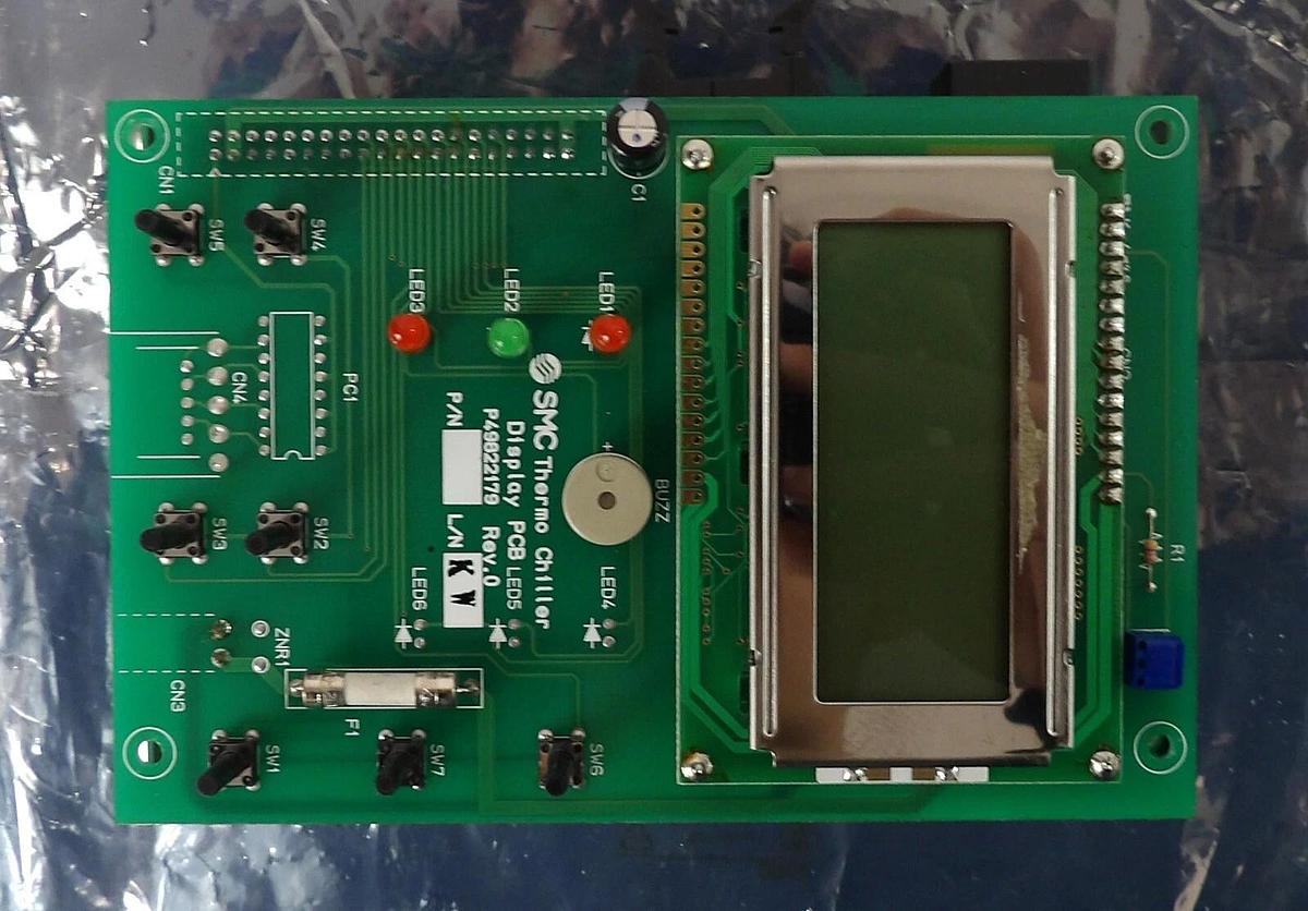 Used SMC P49822179 Thermo Chiller LCD Display Panel PCB Assembly Working Surplus