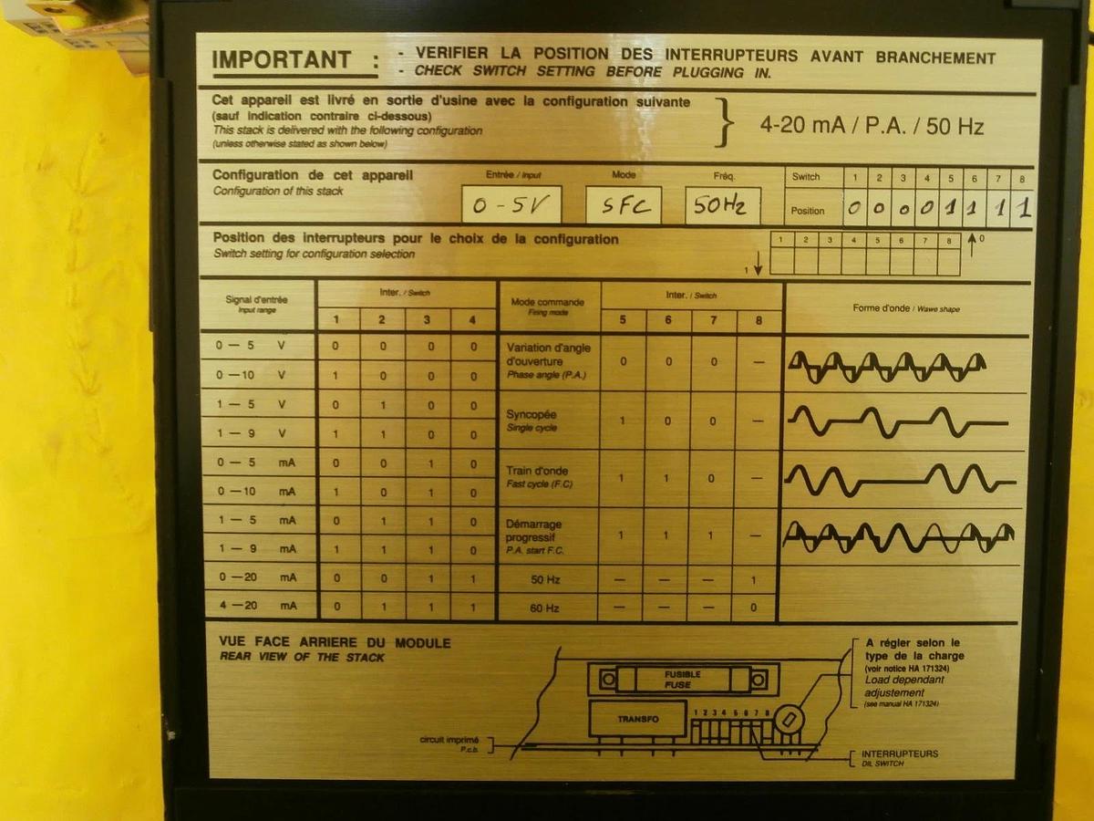 Used Eurotherm 461/083/13/19/ENG/008/055/96/00 Analogue Input Thyristor Unit 461 Used