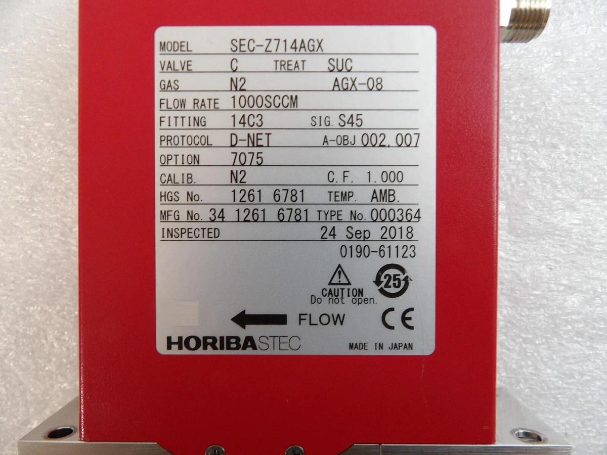 Used Horiba STEC SEC-Z714AGX Mass Flow Controller MFC Z700 Lot of 8 Working Spare