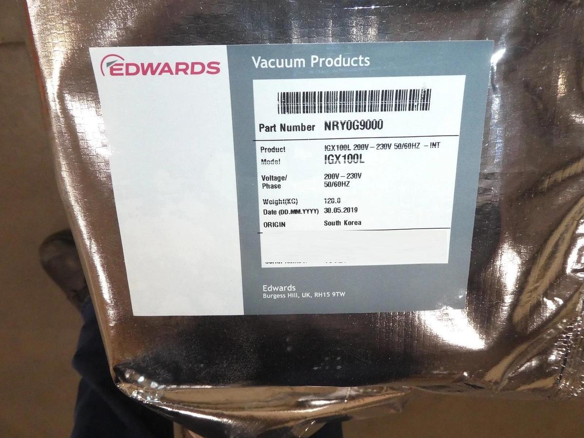iGX100L Edwards NRY0G9000 IGX Vacuum Pump 200-230V 500204842 New Surplus