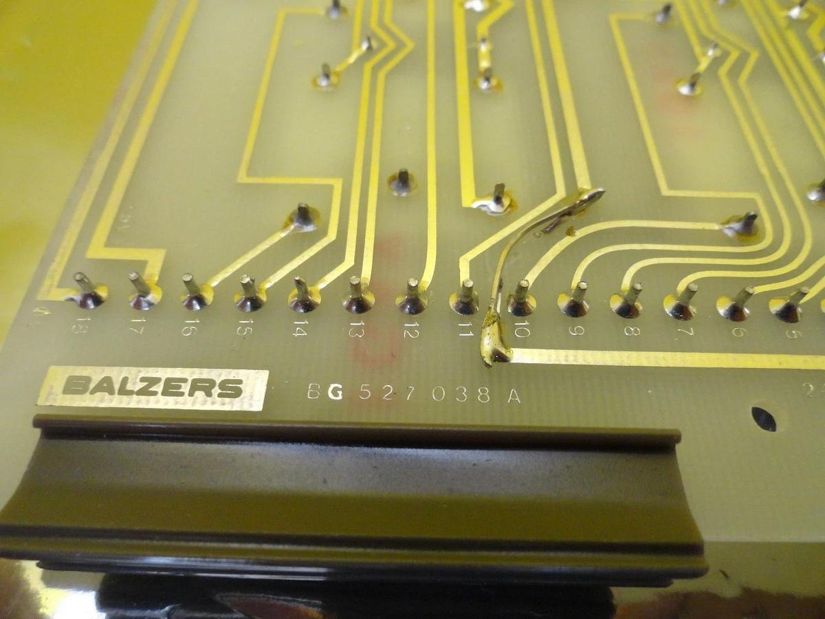 Used Balzers BG 527 036 BU 24V Relay PCB Card BG 527 109 S Used Working