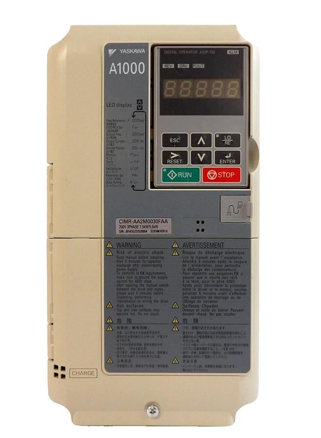 Used Yaskawa CIMR-AA2M0030FAA Digital Operator Inverter AC Drive A1000 Working Spare