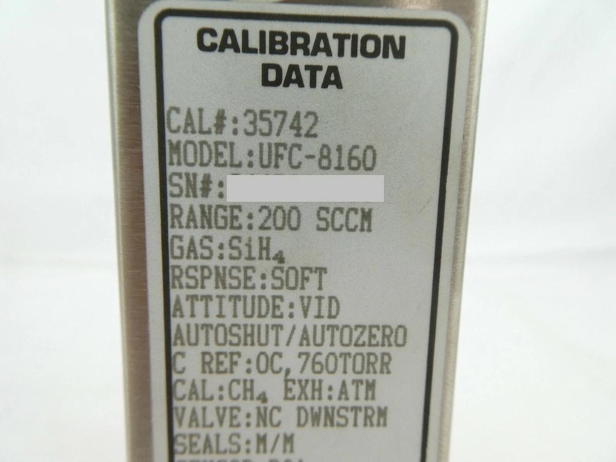 Used UNIT Instruments UFC-8160 Mass Flow Controller MFC 200 SCCM SiH4 Working Surplus