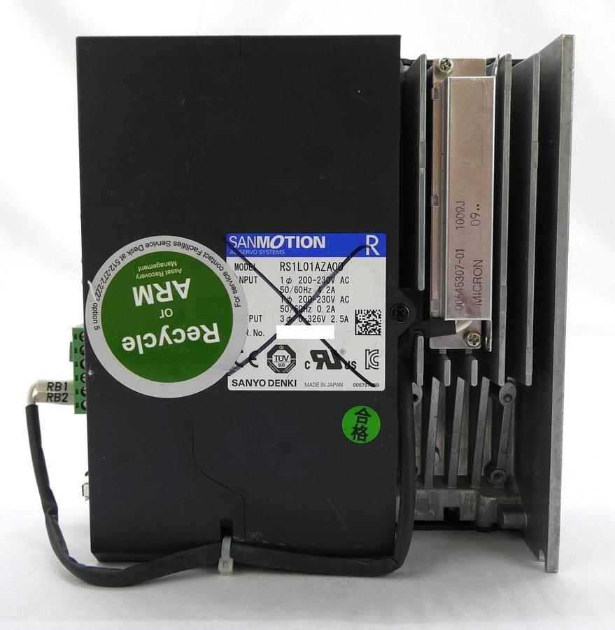 Used Sanyo Denki RS1L01AZA00 AC Servo Amplifier SANMOTION R Working Surplus