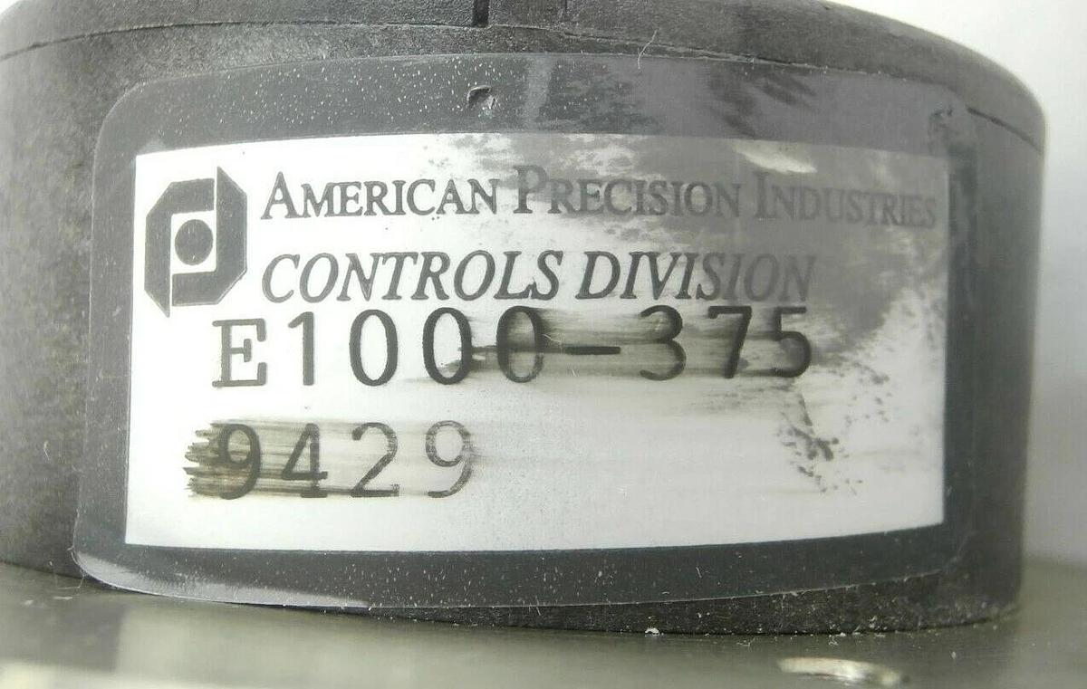 Used American Precision Industries E1000-375 Motor 9429 with Optical Encoder Working