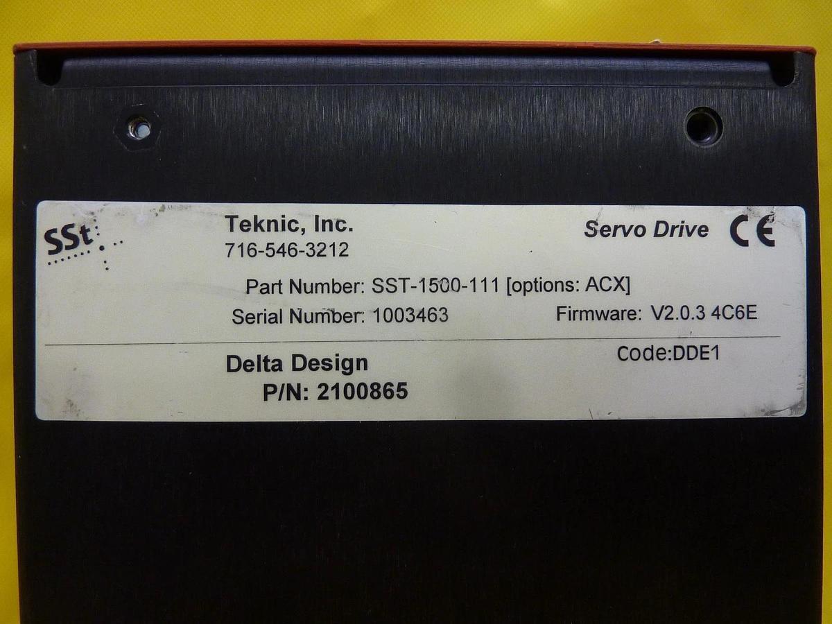 Used Teknic SST-1500-111 Servo Drive SSt ServoStepper Delta Design 2100865 Used