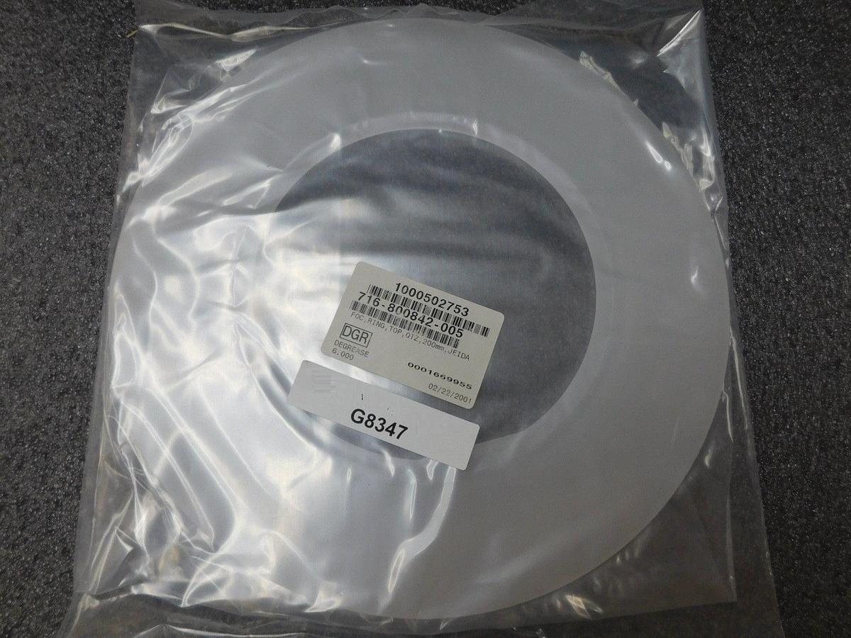 Used Lam Research 716-800842-005 Foc, Ring, Top, QTZ, 200mm, Jeida Used