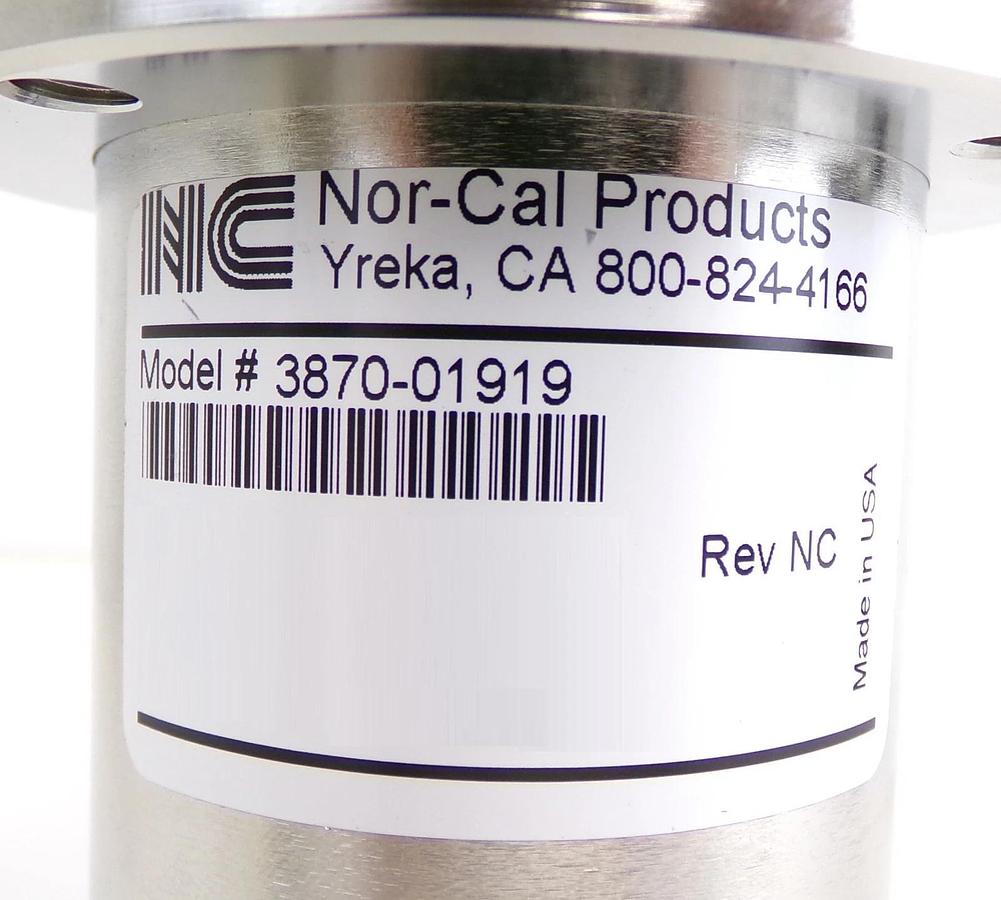 Used Nor-Cal Products 3870-01919 Pneumatic Angle Valve AMAT Reseller Lot of 2 Working