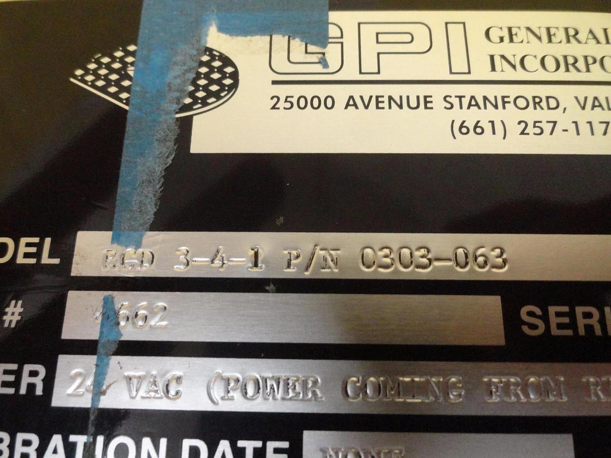 Used GPI General Precision 0303-063 Remote Panel RCD 3-4-1 SVG 90 I-Line Working