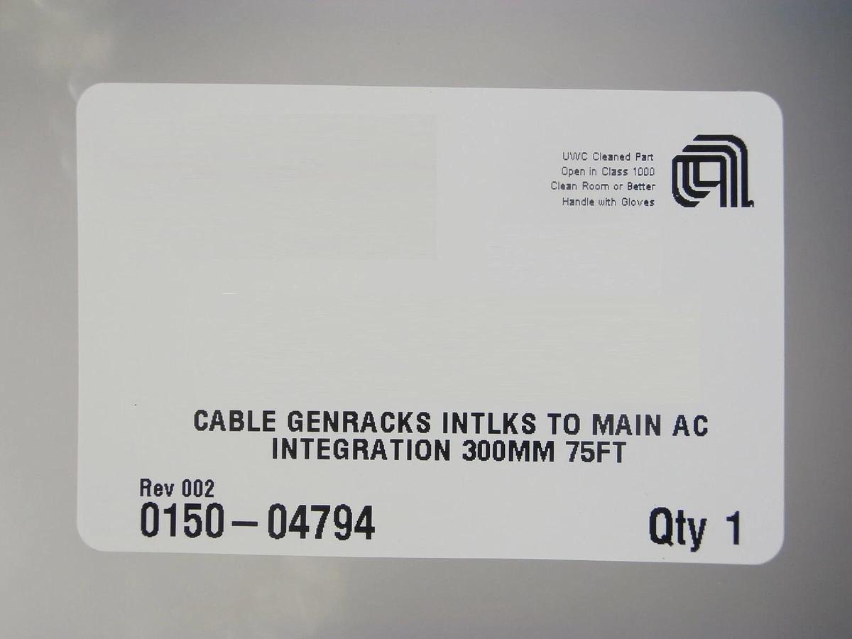 AMAT Applied Materials 0150-04794 300mm 75' Cable GENRACKS INTLKS to Main AC New