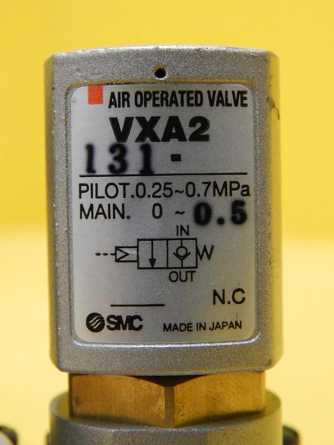 Used SMC VXA2 131 Air Operated Valve Assembly Reseller Lot of 2 Used Working
