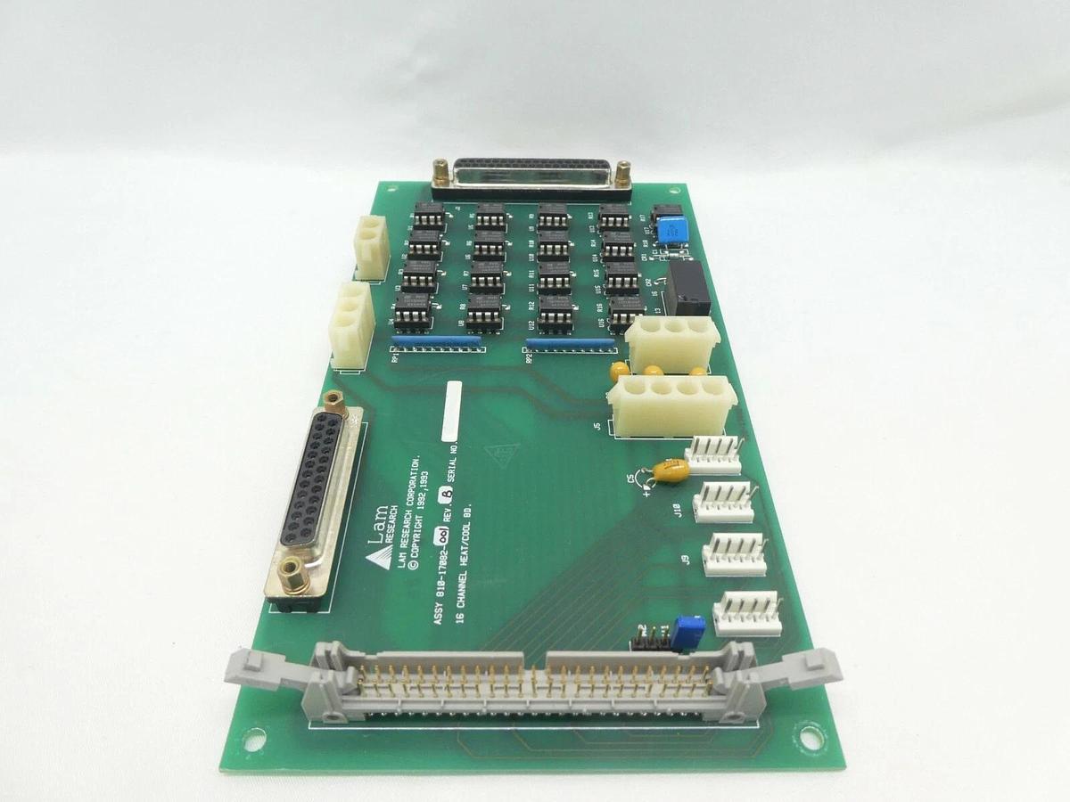 Used Lam Research 810-17082-001 16 Channel Heat/Cool Board PCB Rev. B Working Surplus