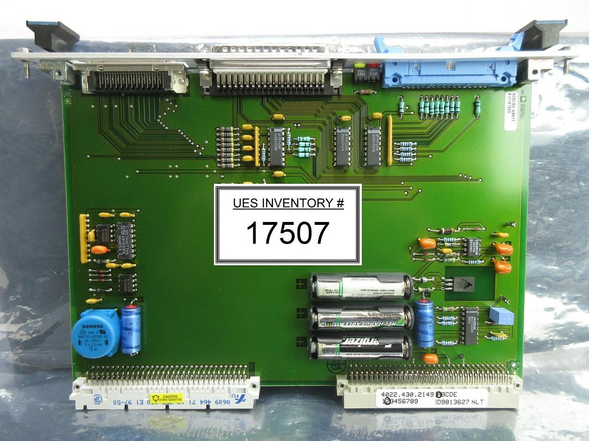 Used ASML 4022.430.2149 SCSI/SH with Batteries PCB Card PAS 5000/2500 Used Working