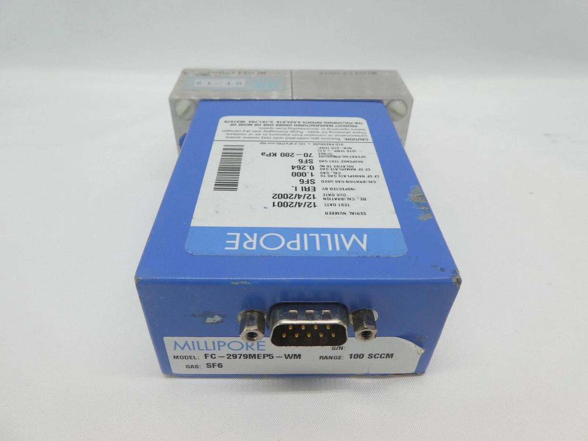 Used Millipore FC-2979MEP5-WM Mass Flow Controller MFC 100 SCCM SF6 Copper Exposed