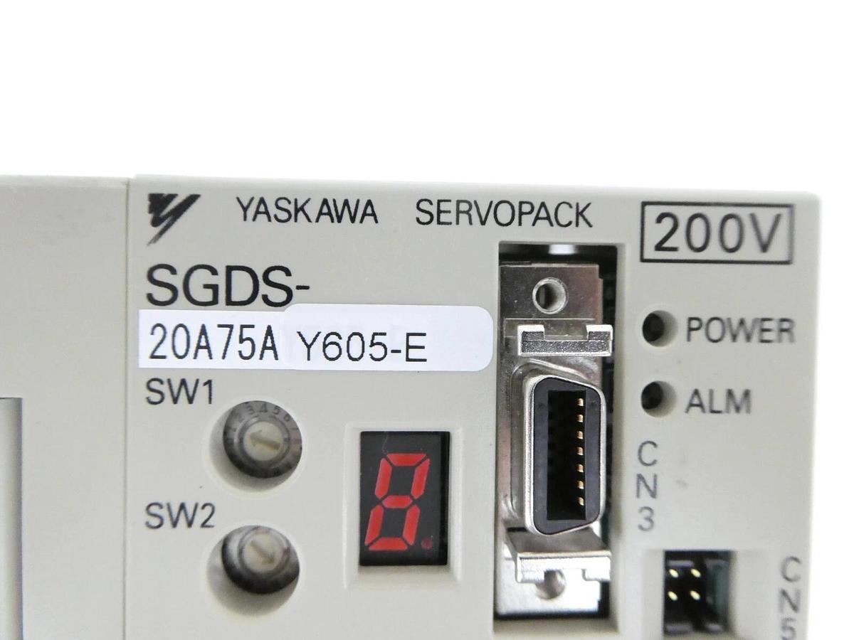 Used Yaskawa Electric SGDS-20A75AY605-E AC Servo Drive SERVOPACK 200V Working Surplus