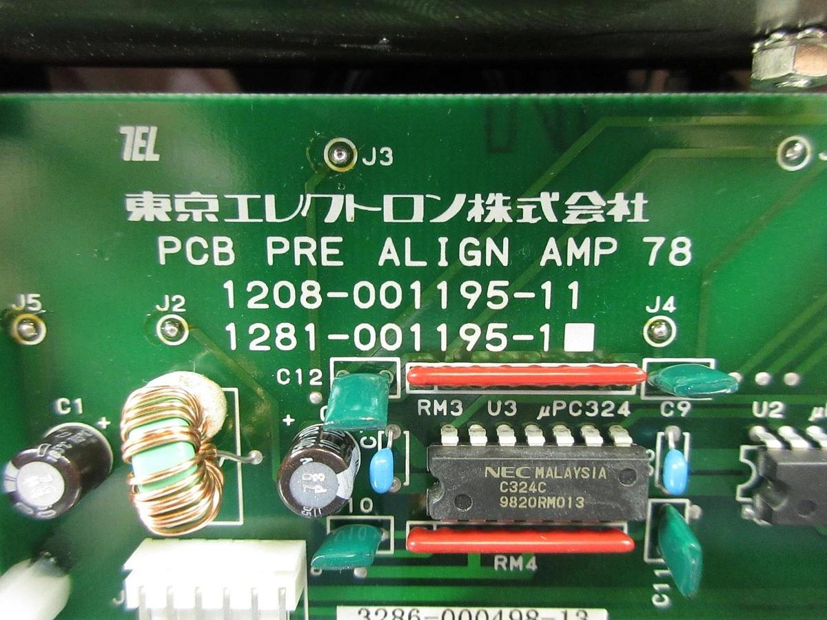 Used TEL Tokyo Electron 1281-001195-1 Prealigner AMP 78 PCB 1208-001195-11 Working
