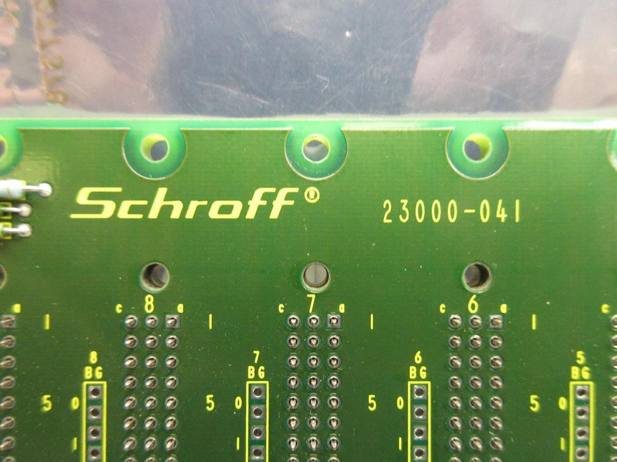 Used Schroff 23000-041 11 Slot Backplane Board PCB Bio-Rad Quaestor Q7 Overlay Used