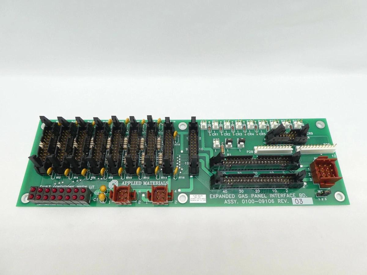 Used AMAT Applied Materials 0100-09106 Expanded Gas Panel Interface PCB Working