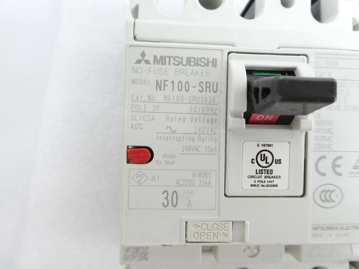 Used Mitsubishi NF100-SRU NV100-SRU Circuit Breaker Reseller Lot of 11 Working