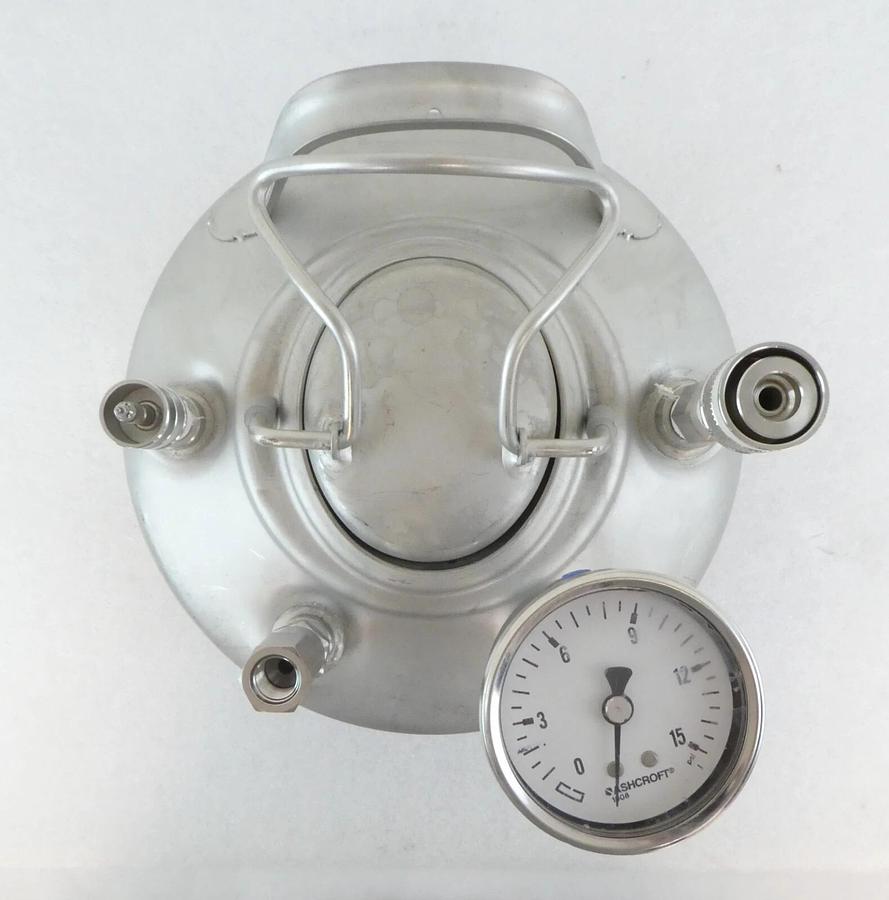 Used Alloy Products 72 7.5L 2 Gallon Photoresist HDMS Solvent Stainless Tank Working