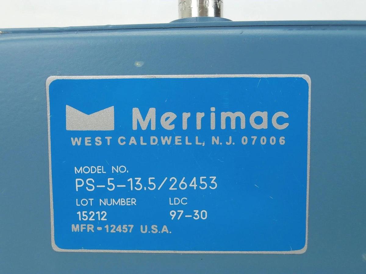 Used Merrimac PS-5-13.5/26453 RF Coaxial Phase Shifter with Cables 0260-1752-20 Used