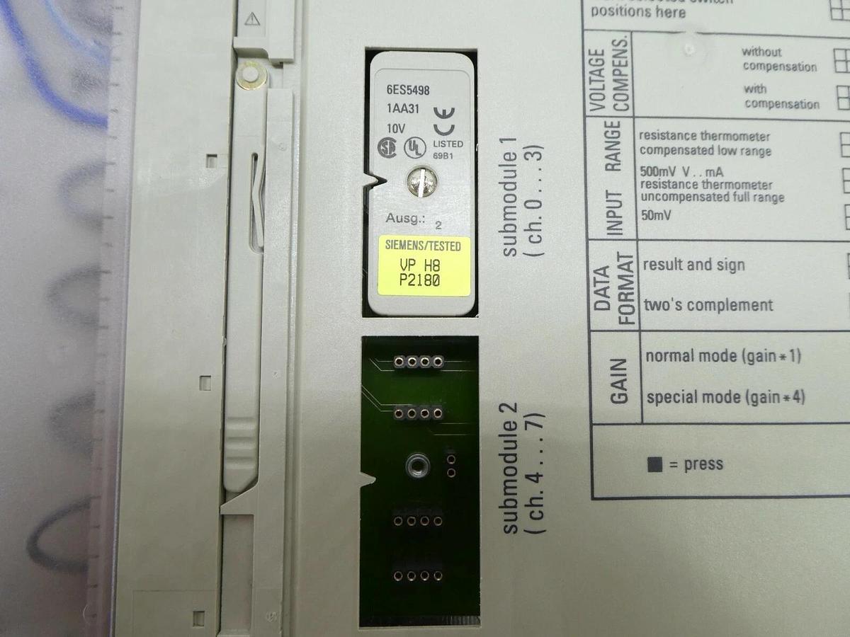 Used Siemens 6ES5460-4UA13 Analog Input PCB Card SIMATIC VP H9 Balzers Unaxis Working