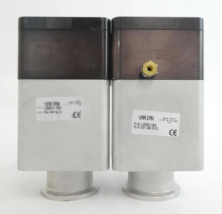 Used Varian L6281-703 L6281-701 Pneumatic Angle Valve Reseller Lot of 4 Working