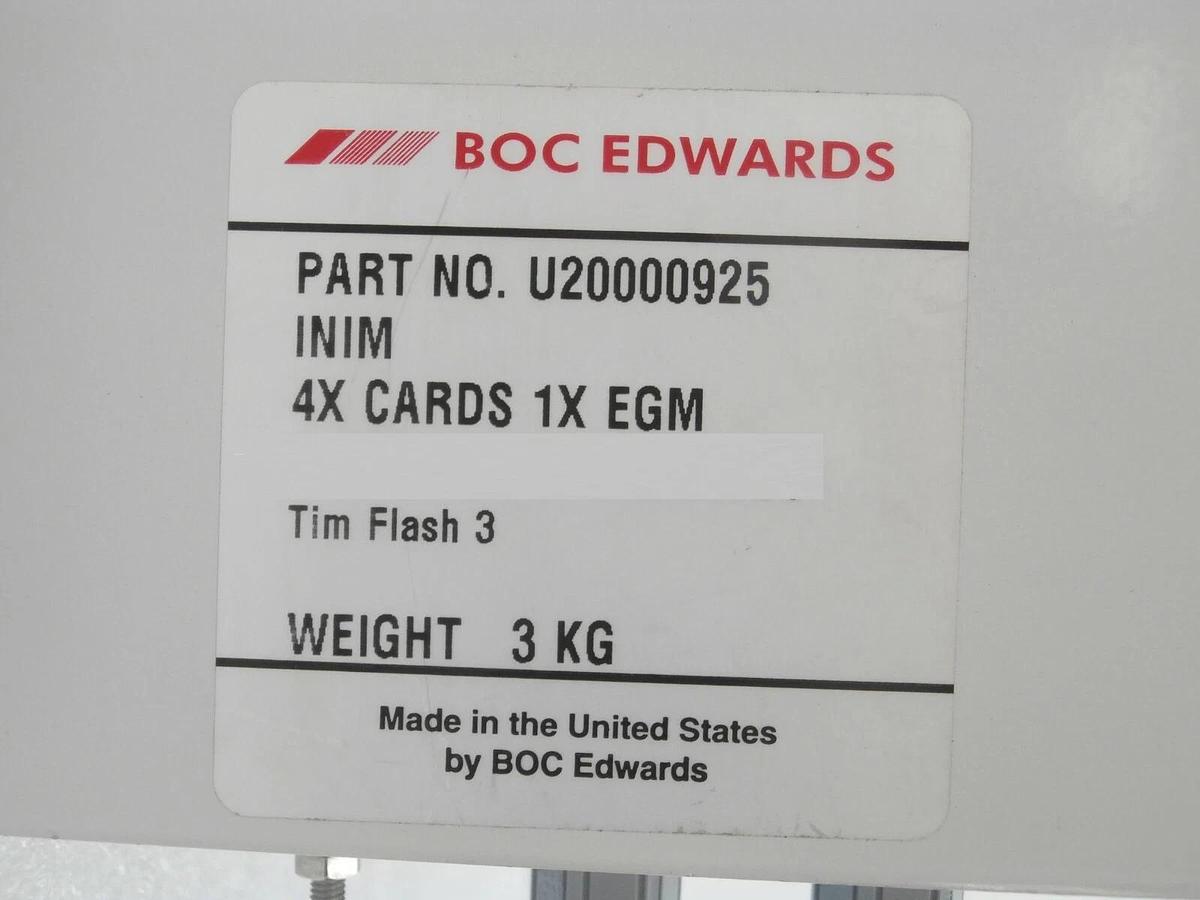 Used Edwards U20000925 iNIM Network Interface iNIM 4x Cards 1X EGM D37310100 Working