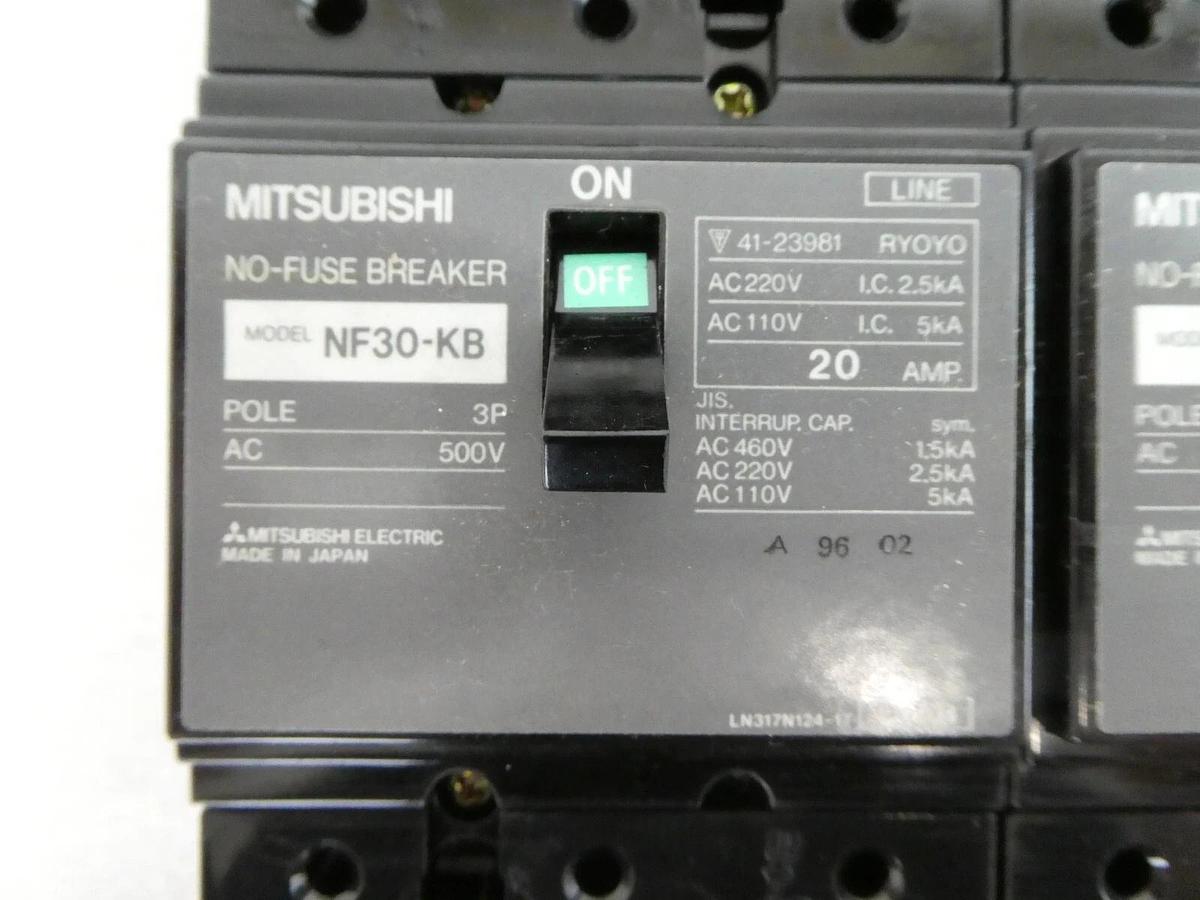 Used Mitsubishi NV100-KB NF30-KB NV50-KB Circuit Breaker Reseller Lot of 19 Working