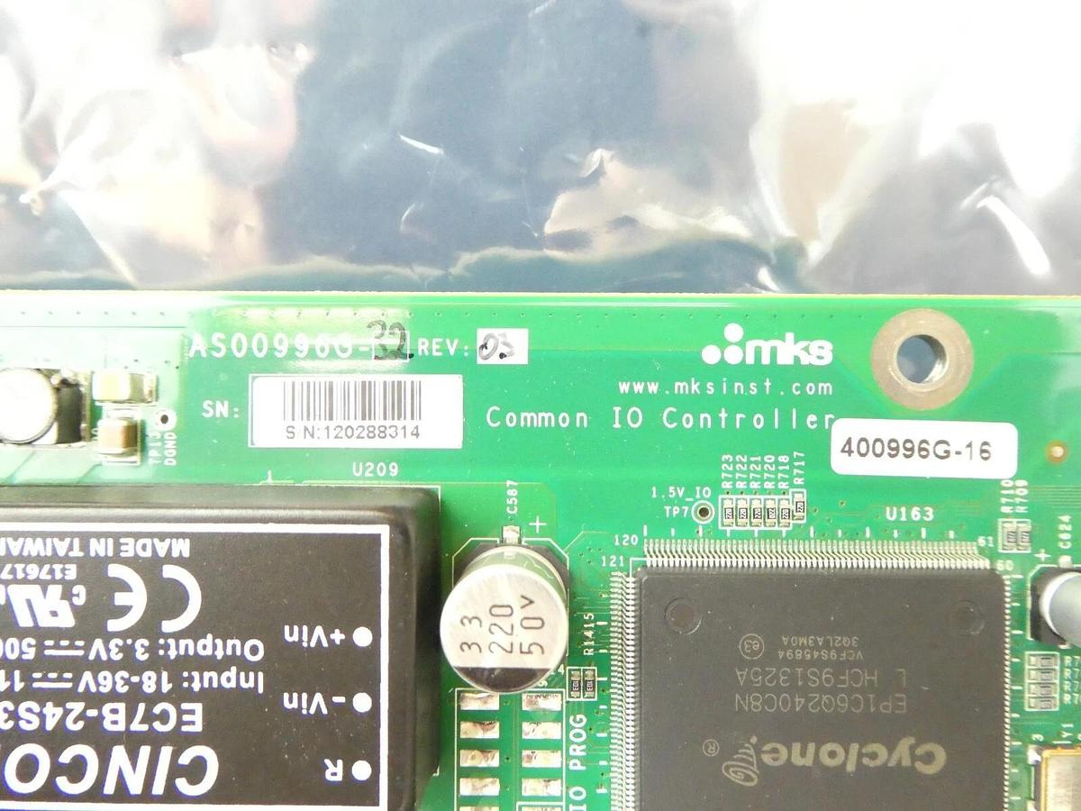 Used MKS Instruments AS00996G-32 Common IO Controller PCB Tahoe PVD Working Surplus