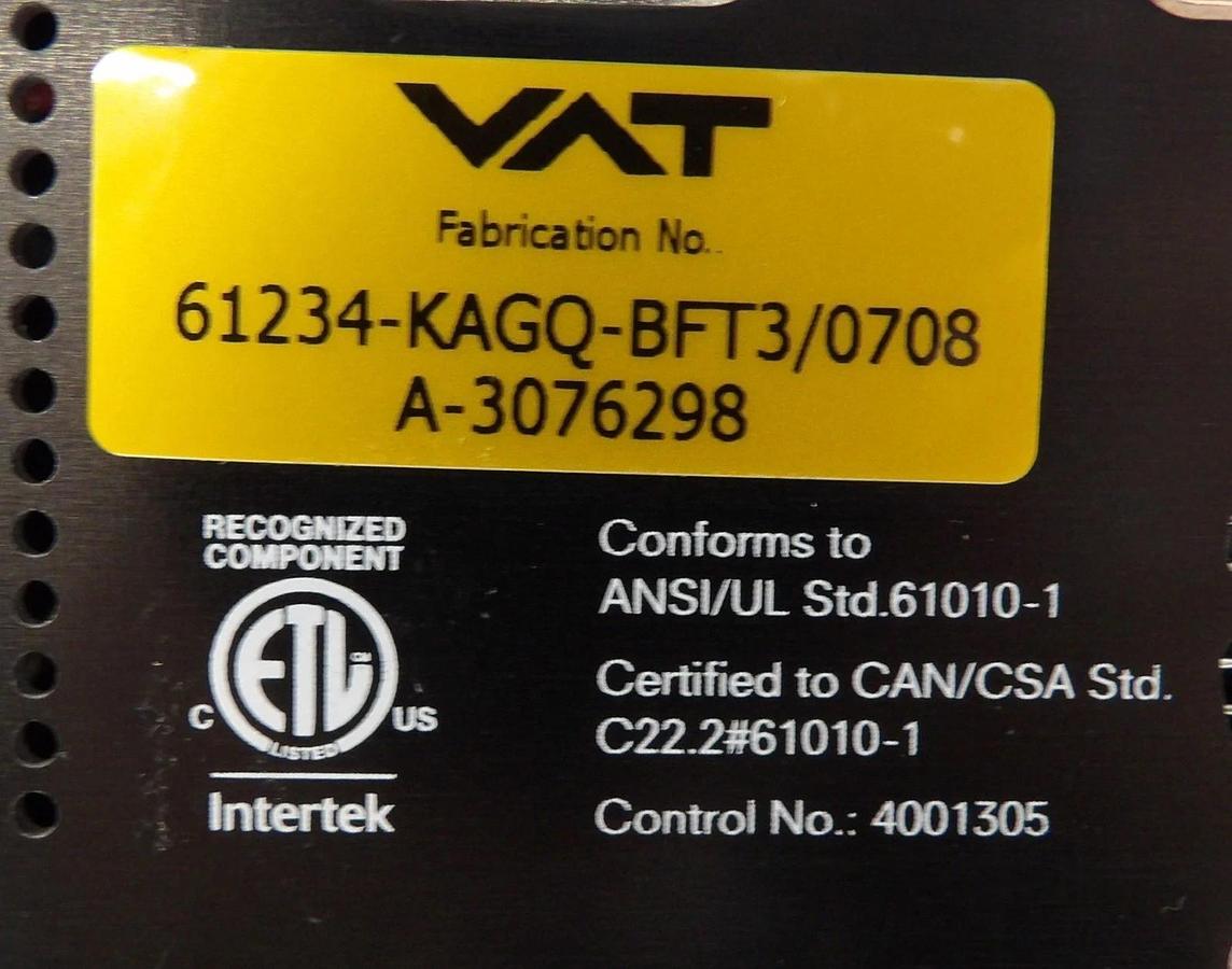 Used VAT Butterfly Control Valve Series 612 Lot of 2 Working