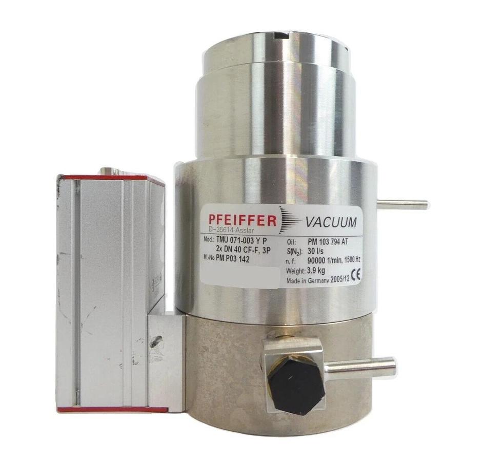 Used TMU 071-003 Y P Pfeiffer PM P03 142 Turbomolecular Pump w/TC100 Turbo Working