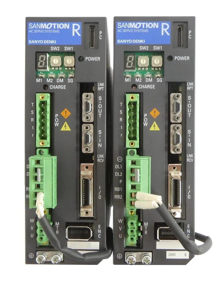 Used Sanyo Denki RS21L03AZA00A01 Servo Drive SANMOTION R Reseller Lot of 2 Working