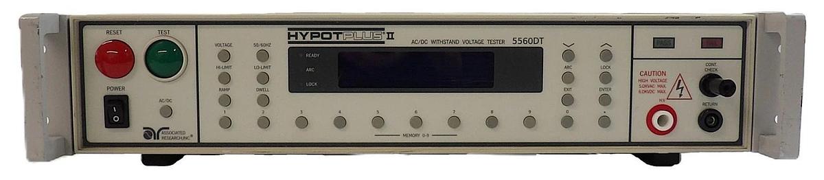 Used Associated Research 5560DT Dielectric Withstand Tester Hypot Plus II Working