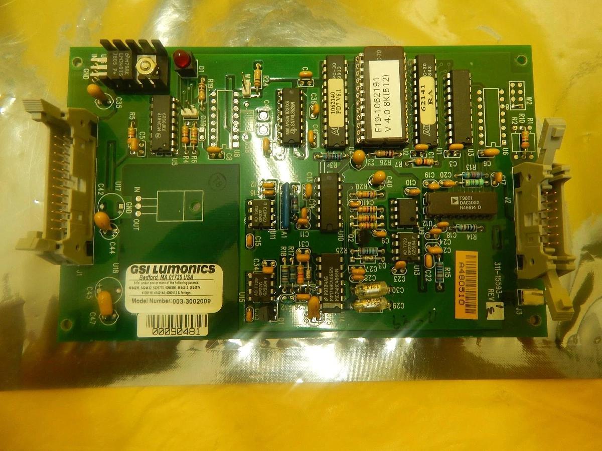 Used GSI Lumonics 311-15593-1 Processor PCB 003-3002009 KLA-Tencor CRS-3000 Working