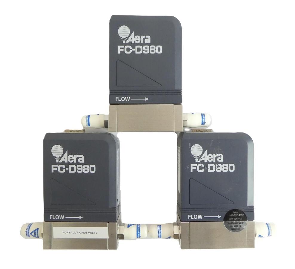 Refurbished Aera FC-D980 Mass Flow Controller MFC Reseller Lot of 3 Refurbished