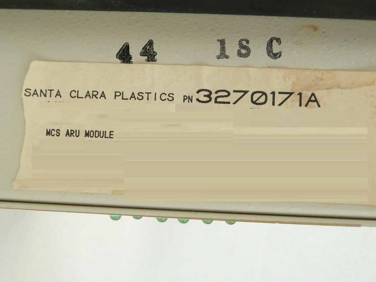 Used SCP Santa Clara Plastics 3270171A Auxiliary Relay Unit MCS ARU Module Used