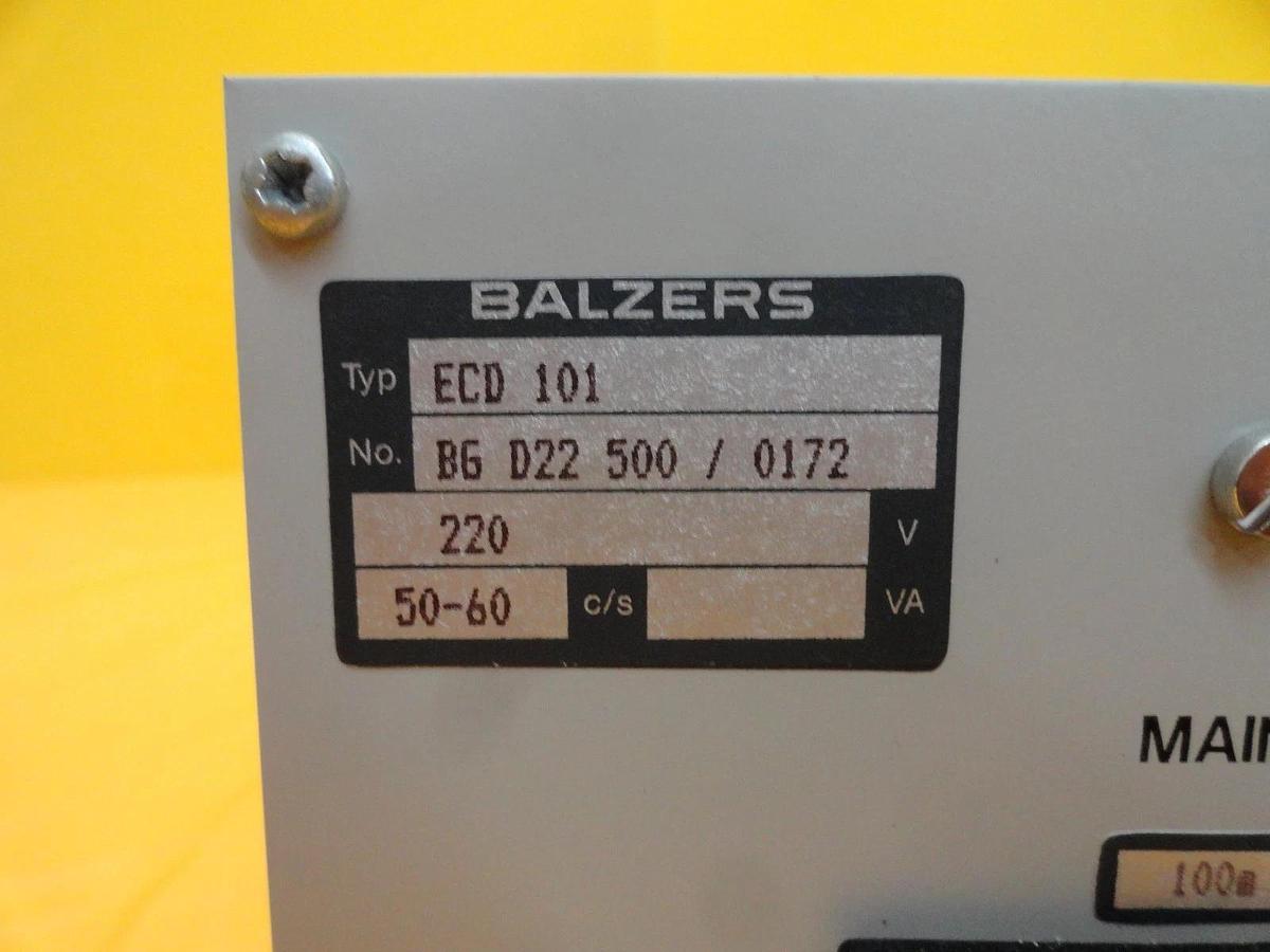 Used Balzers BG D22 500 Current Display Module ECD 101 ECD101 Used Working