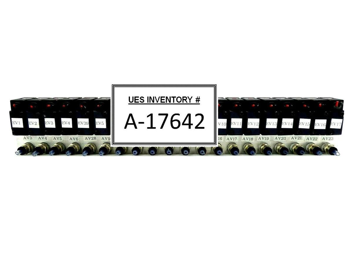 Used Koganei YM20A-21W 20-Port Pneumatic Manifold A030E1-L Working Surplus