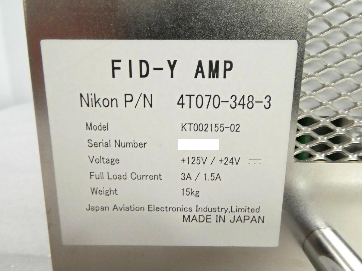 Used Nikon 4T070-348-3 FID-Y Amplifier KT002155-02 NSR-S620D Working Spare