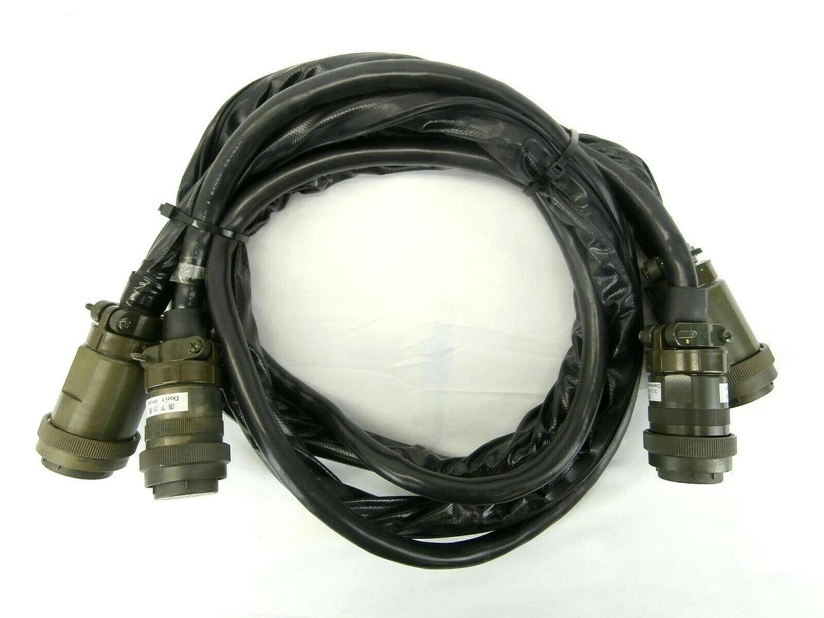 Used Mitsubishi MELFA RV Series Robot Cable Set of 2 1E-2CBL-N(P) 1E-2CBL-N(S) Spare