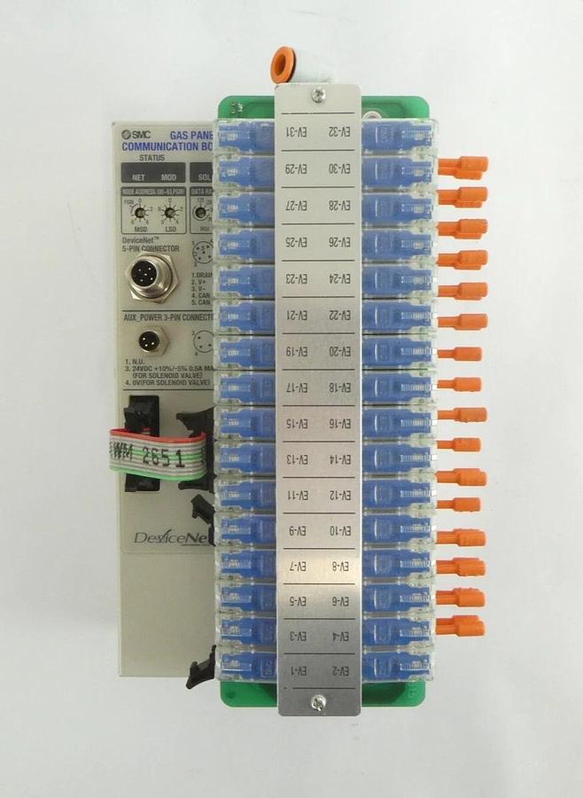 Used SMC IN587-07-C 8-Point Gas Panel Pneumatic Manifold Lot of 3 Working Surplus