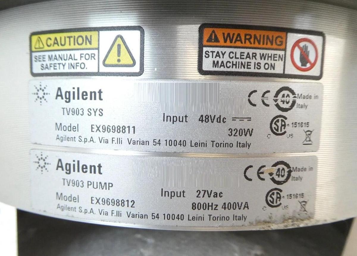 Used TV903 Agilent EX9698812 Turbomolecular Pump EX9698811 Dented Untested Surplus
