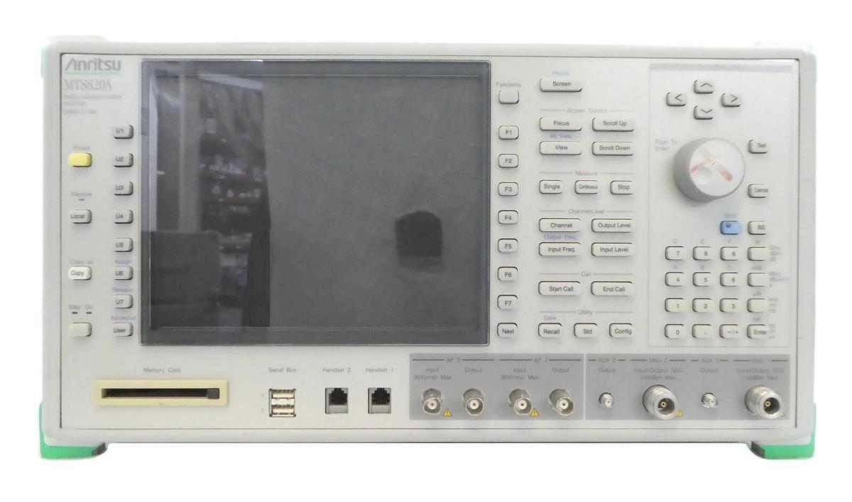 Used Anritsu MT8820A Radio Communication Analyzer 30MHz-2.7GHz Bent Connectors Spare
