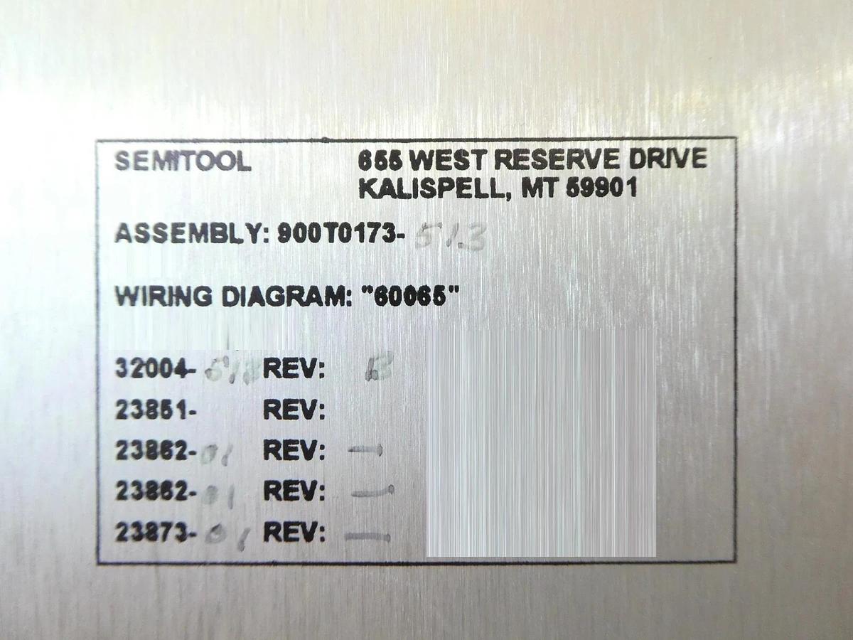 Used Semitool 900T0173-513 Anneal Control Module Assembly 900T0173 Working Spare