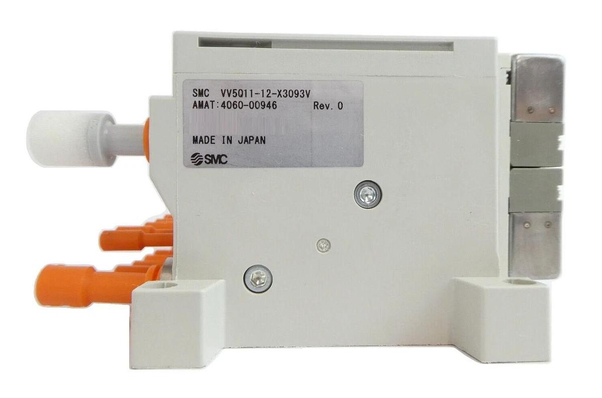 Used SMC VV5Q11-12-X3093V 12-Port Pneumatic Manifold AMAT 4060-00946 Working Surplus