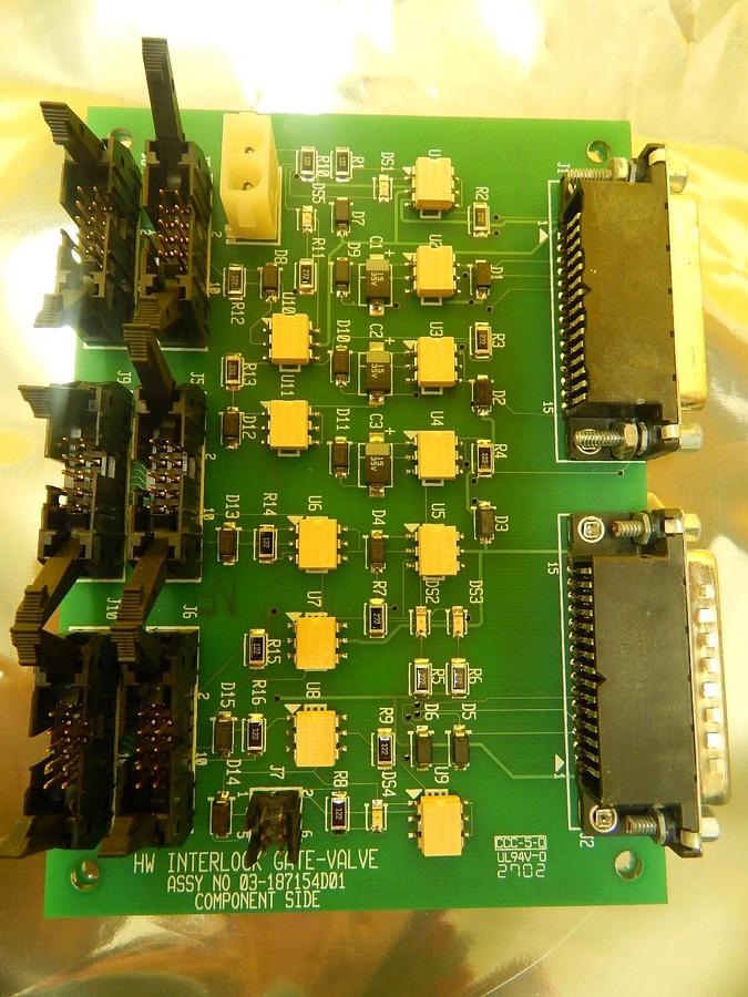 Used ASM 03-187154D01 HW Interlock Gate-Valve PCB Board Epsilon 3000 Used Working