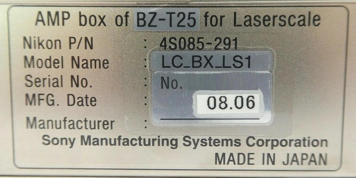 Used Sony BZ-T25 Laserscale AMP Box LC_BX_LS1 Dual Card Nikon 4S085-291 NSR Working